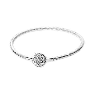 Imagem de Pulseira De Prata Esterlina 925 Com Floco De Neve E Apanhador De Sonho