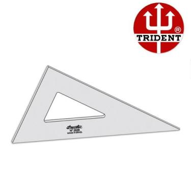 Imagem de Esquadro de Acrílico Trident 28cm - sem Escala - Ref.2628