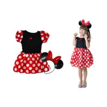 Imagem de Kit Infantil Fantasia Minnie P de 03 a 04 Anos Carnaval - TOY MASTER