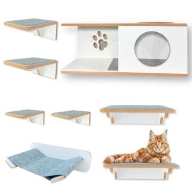 Imagem de Playground 8pçs Nicho G Rede Prateleiras Laminados - - BT WOOD, Branco