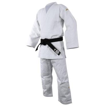 Imagem de Kimono Judo adidas Champion III IJF Approved Branco e Dourado Sustaina