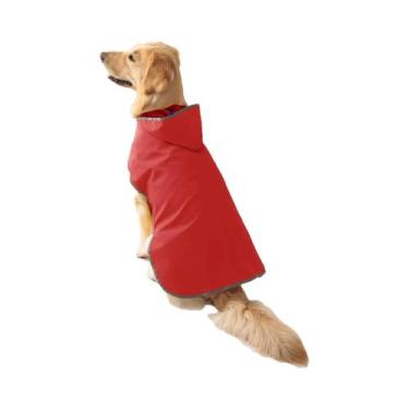 Imagem de Capa De Chuva Amarela De Dupla Camada Para Cães, Jaqueta Pet Estilosa 