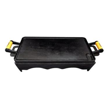Imagem de Bifeteira 25x45 Rechaud Com 02 Porta Álcool - Completa - Rig Fundidos