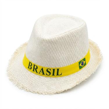 Imagem de 6UN Chapéu Malandrinho Caipira Brasil Festa Junina Branco