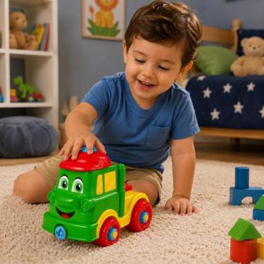 Imagem de Caminhão Infantil Cebolinha Brinquedo Educativo Colorido - LUA DE CRIS