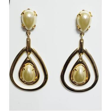 Imagem de Brincos De Pingente Com Pérola - Gold Gazz, Dourado