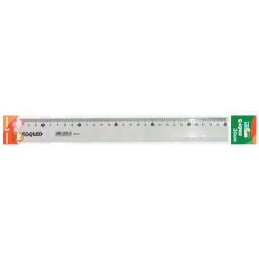 Imagem de Régua Plástica 30cm Transparente Leo Leo ( 3 Unds) - Jocar Office