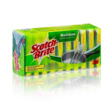 Imagem de Esponja Scotch Brite 3M - Embalagem c/ 10 Unidades
