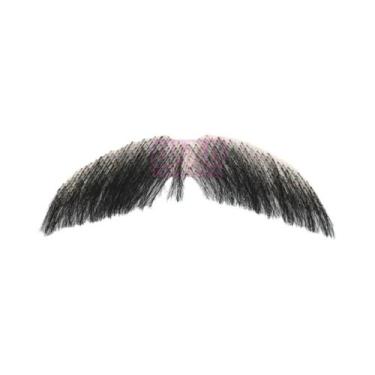 Imagem de Barba Sintética Preta Realista Com Bigode E Barba De Cabra Em Renda In