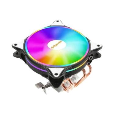 Imagem de Cooler De Ar Para CPU Intel AMD 3Pin/4Pin ARGB Com 4 Tubos De Calor Pa