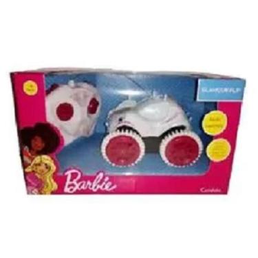 Imagem de Carrinho Barbie Controle Remoto Glamour Fip Branco - Corre, Capota, Le