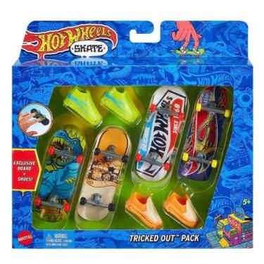 Imagem de Skate De Dedo - Hot Wheels Com Tenis - Tricked Out Pack - MATTEL