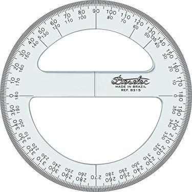 Imagem de Transferidor Acrílico 360° 15 cm 8315, Trident, Incolor