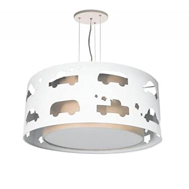 Imagem de Lustre Infantil Pendente Recorte Carrinhos 50x16 Cáqui