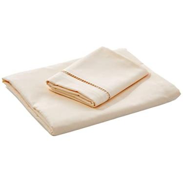 Imagem de Jogo De Lençol Ponto De Palito Solteiro 02 Peças, Mellindre, Tecido: Percal 150 Fios 100% Algodão., Palha Grande, Sofisticata 2018-2217