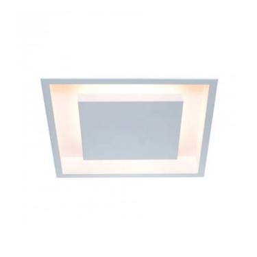 Imagem de Plafon Embutir Eclipse Quadrado Luz Indireta 50x50 Branco Texturizado Cód.2041/50 E-27 - Itamonte Itamonte