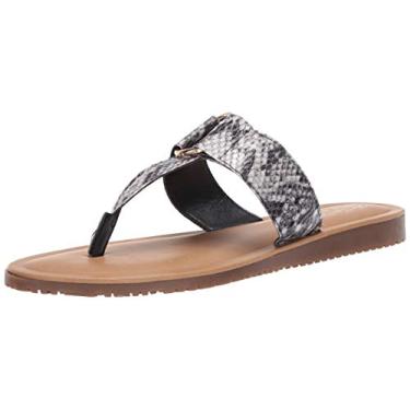 Imagem de Bella Vita Sandália Rasteirinha Feminina, Sandálias Femininas, Cobra cinza, 7.5 Narrow