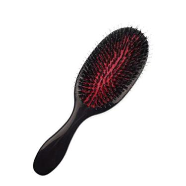 Imagem de jinyi2016SHOP Pente de cabelo oval de cerdas de javali pente de cabelo de nylon antiestático para massagem do couro cabeludo, escova de cabelo, escova de cabelo, pentes para mulheres