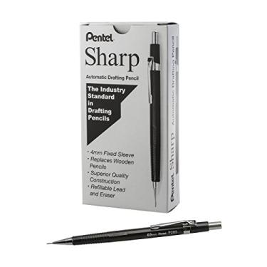 Imagem de Pentel Lapiseira afiada, (0,5 mm), corpo de grafite metálico, caixa com 12 (P205MN)