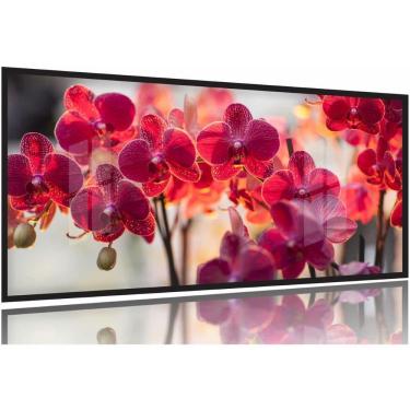 Imagem de Quadro Decorativo Orquideas Magenta 130x60 Moldura Preta 2x2