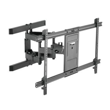 Imagem de Suporte de TV Articulado de Parede, Inclinação Horizontal e Vertical, Peso Máximo de 60 Kg, TVs Planas e Curvas de 50'' a 90'', Preto, A02V8N, ELG