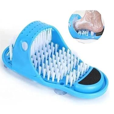 Imagem de Chinelo de Banho Limpeza Lava Pe Esfoliante Pedra Pome Massagem Chuveiro Lavagem Banho Adere ao Piso