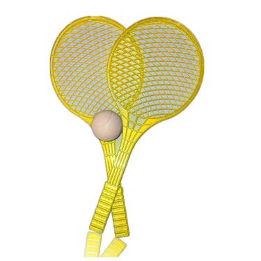 Imagem de Raquete Infantil C/ 2 Unidades E Bolinha Amarelo Lugo RGL029
