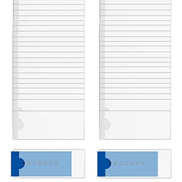 Imagem de Pacote com 100 bolsos autoadesivos para cartão com abertura superior para carregamento - porta-cartão ideal para organizar e proteger seus cartões de índice - Bolso para etiqueta para cartão de plástico transparente (1,2 x 2,8 cm)