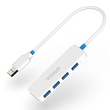Imagem de Hub USB 3.0, divisor YOIGO Ultra Slim Multi USB, hub USB de 4 portas para laptop, PC, Mac, Surface Pro, PS4, Flash Drive, HDD móvel (3,5 m)