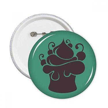 Imagem de Silhueta de sorvete de frutas pretas com botões redondos para decoração de roupas, 5 peças, presente