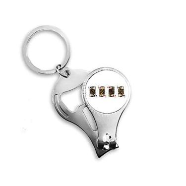 Imagem de Coração Spade Diamond Club J Padrão Alicate de unha Chaveiro Abridor de Garrafas Cortador