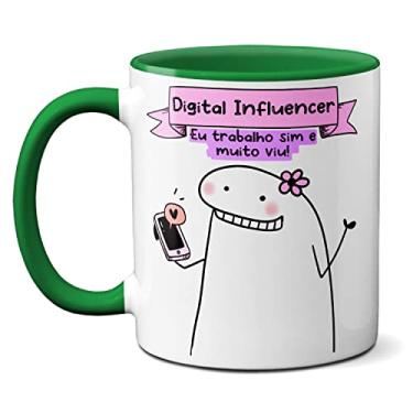 Imagem de Caneca Digital Influencer Eu Trabalho Sim E Muito! Presente (Verde)