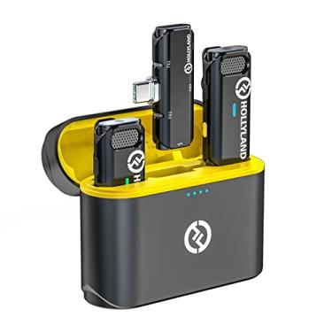 Imagem de Hollyland-Microfone de Lapela Sem Fio-Lark C1 Oficial para Android, Iphone15, Cancelar Ruído Intelegente com Case de Carregamento, 656ft, 32H de Tempo de Trabalho ideal para Entrevista, vlog-Preto