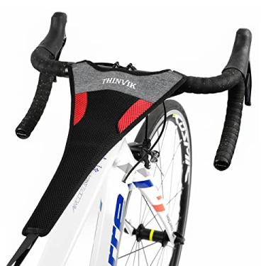 Imagem de Moldura de moto da Thinvk, protetor de suor, absorve o suor e evita que a bicicleta sofra de corrosão para treinar bicicletas em ambientes internos e treinar ciclismo com suporte para telefone