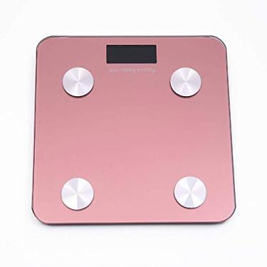 Imagem de balança de banheiro digital com display grande, balança eletrônica de fácil leitura para vidro de pesagem de corpo preciso plataforma ultrafina