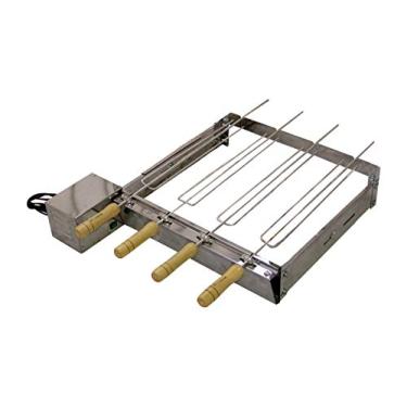 Imagem de Kit Giratório Baixo Para Churrasqueira Em Inox 05 Espetos