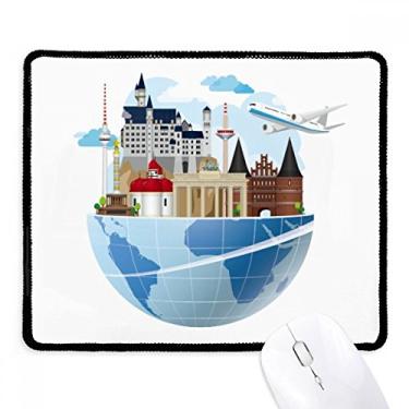 Imagem de Landmark Journey Germany Plane Mousepad de borracha para jogos