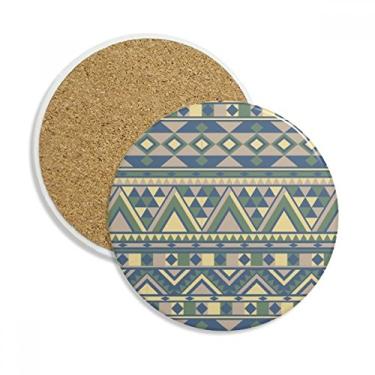 Imagem de Caneca de porta-copos nórdico irregular de triângulo de losango, pedra absorvente de proteção de mesa