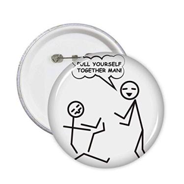 Imagem de Line Man Body Joint Leg Art Deco Gift Fashion Pins Emblema Emblema Acessório Decoração 5 peças