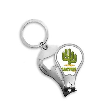 Imagem de Abridor de unhas para suculentas de cacto em vaso com planta verde, cortador de unhas