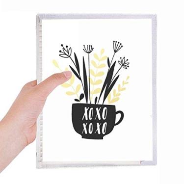 Imagem de Xoxo — Caderno estilo flor com citação de folhas soltas para diário recarregável