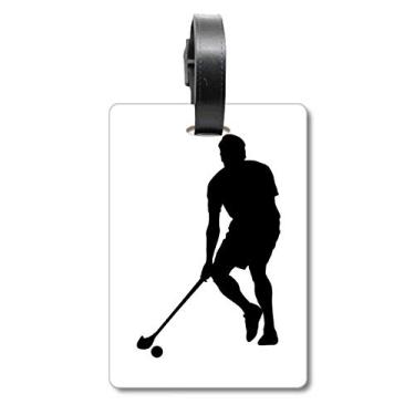 Imagem de Physical Education Hockey Sports Running Suitcase Bag Tag Luggage Card Hanging Scutcheon Label