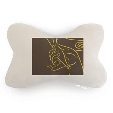 Imagem de DIYthinker Almofada de apoio de cabeça para decoração de pescoço com estampa de mão personalizada Culture Religion Customs