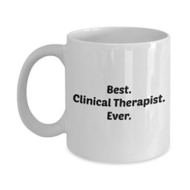 Imagem de Presentes de terapeuta clínica – Caneca de terapia clínica – Caneca de café clínica – Chá divertido de cacau quente – Ideia de de Natal