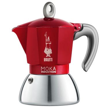 Imagem de Cafeteira Italiana Bialetti Moka Induction em Alumínio 4 Xícaras - Vermelha