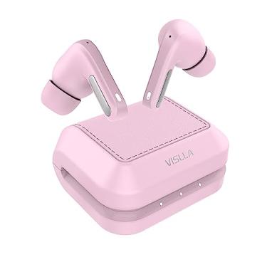 Imagem de Fone de ouvido bluetooth, fones de ouvido sem fio,VILLA, som Hifi, tempo de reprodução 32H, microfone embutido, IPX5 à prova d'água, chamadas cristalinas, som premium (Rosa)