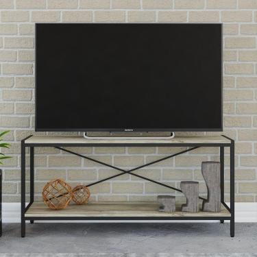 Imagem de Rack para TV até 50 Polegadas 2 Prateleiras Industrial 120cm Active Yescasa Carvalho