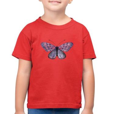 Imagem de Camiseta Algodão Infantil Borboleta Lilás - Foca Na Moda