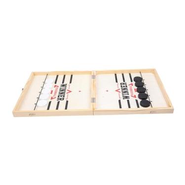 Imagem de Colaxi Jogo de puck rápido de madeira, jogo de observação para família, jogos de mesa, pebolim, brinquedo para crianças, amigos, meninos e meninas