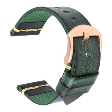 Imagem de Maikes pulseira de couro genuíno para relógio galaxy, pulseira de relógio 20mm 22mm 24mm tissote timex omega pulseiras de pulso